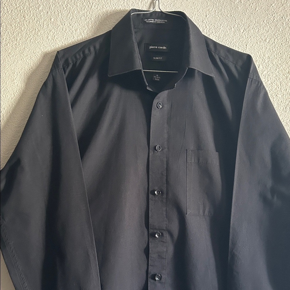 Pierre Cardin Men's Black Dress Shirt